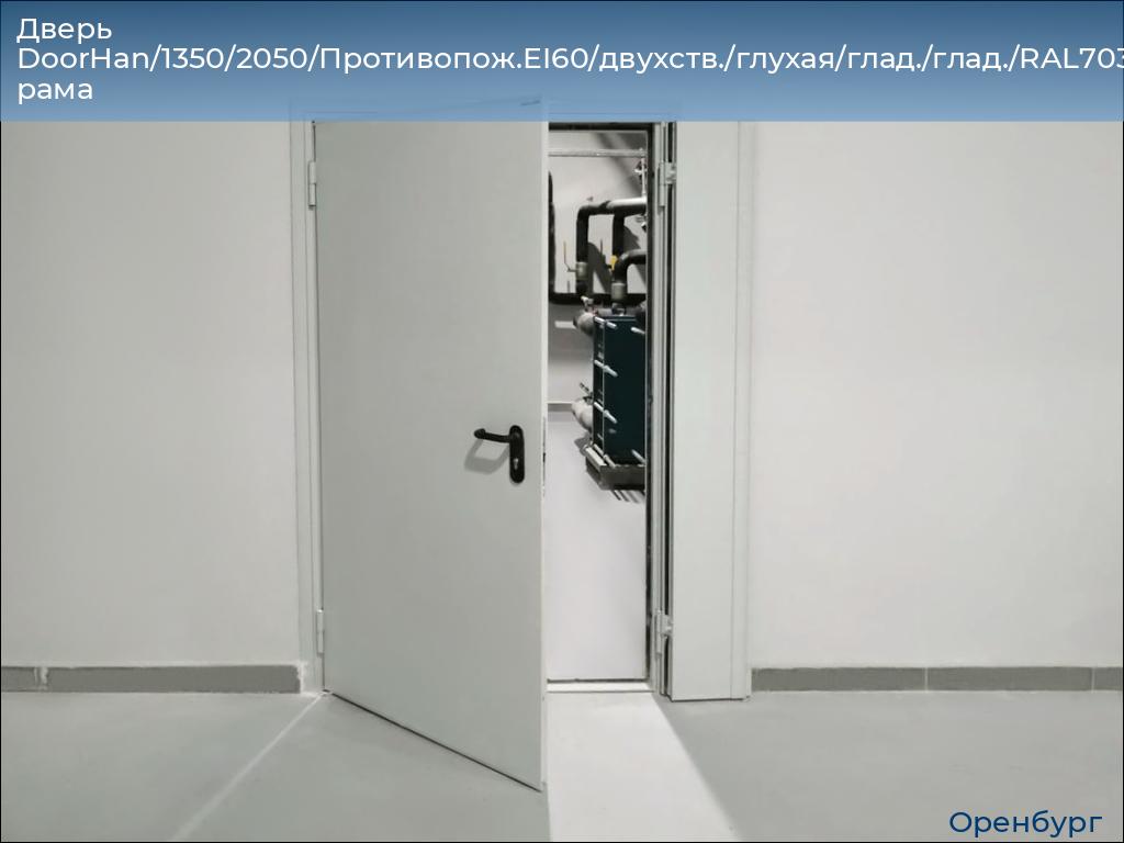 Дверь DoorHan/1350/2050/Противопож.EI60/двухств./глухая/глад./глад./RAL7035/прав./угл. рама, orenburg.doorhan.ru