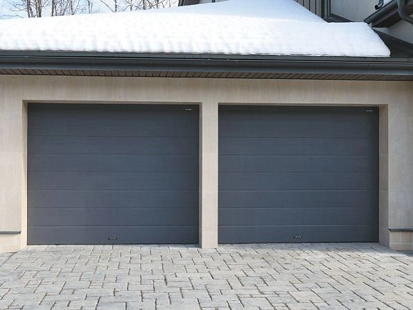Cекционные ворота 3400х2650 мм антрацитовые DoorHan RSD02, orenburg.doorhan.ru